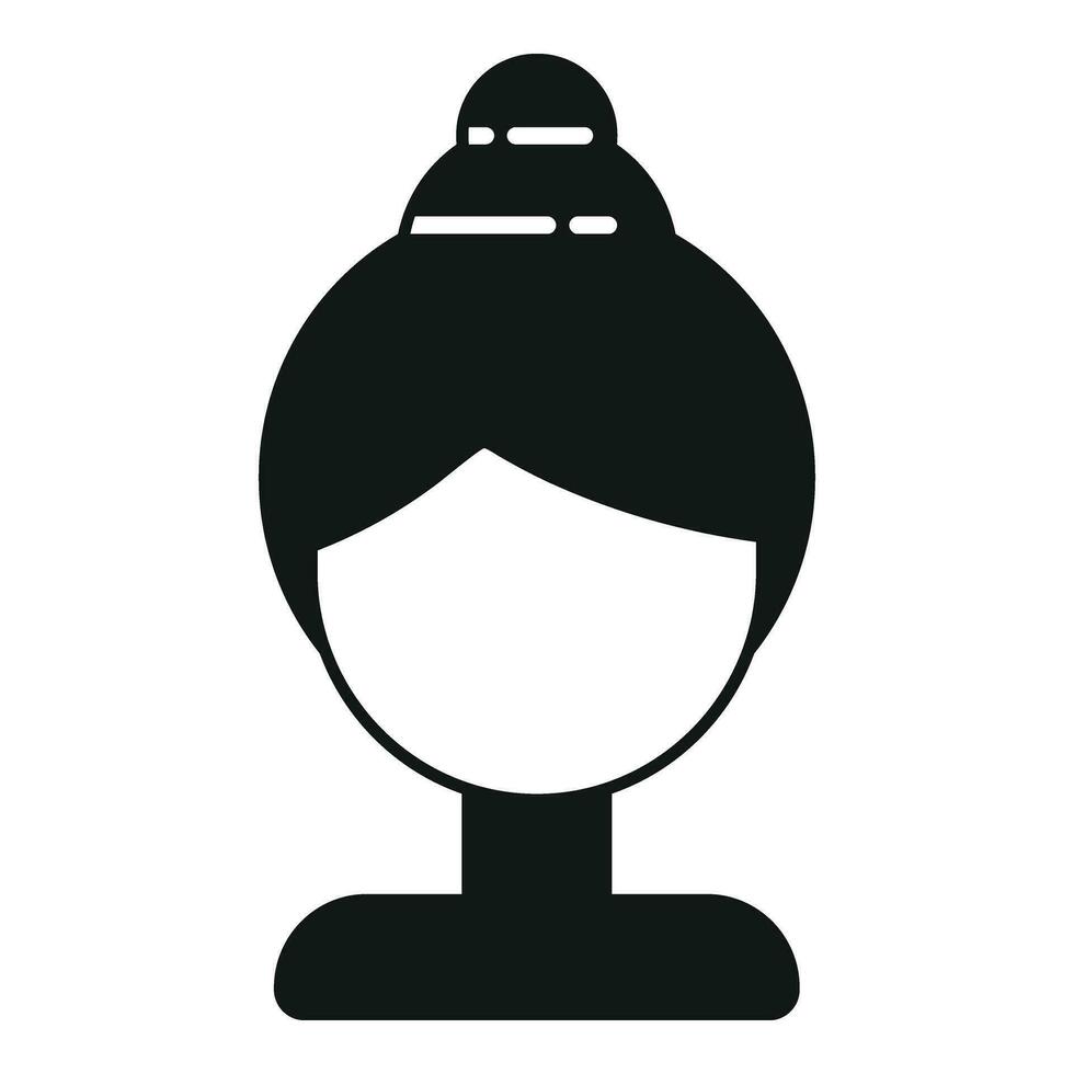 Fake short wig icon simple vector. Female modern fashion vector