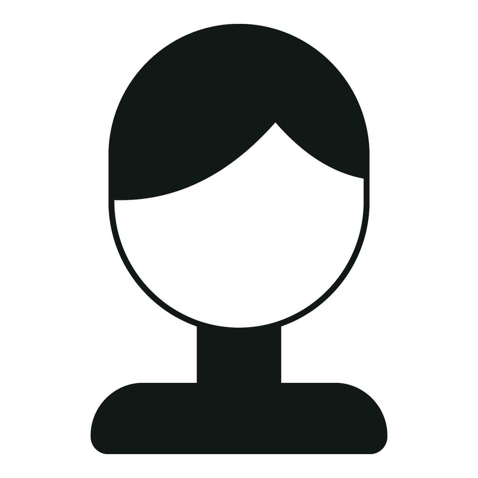 Cute wig lock fake icon simple vector. Young style vector