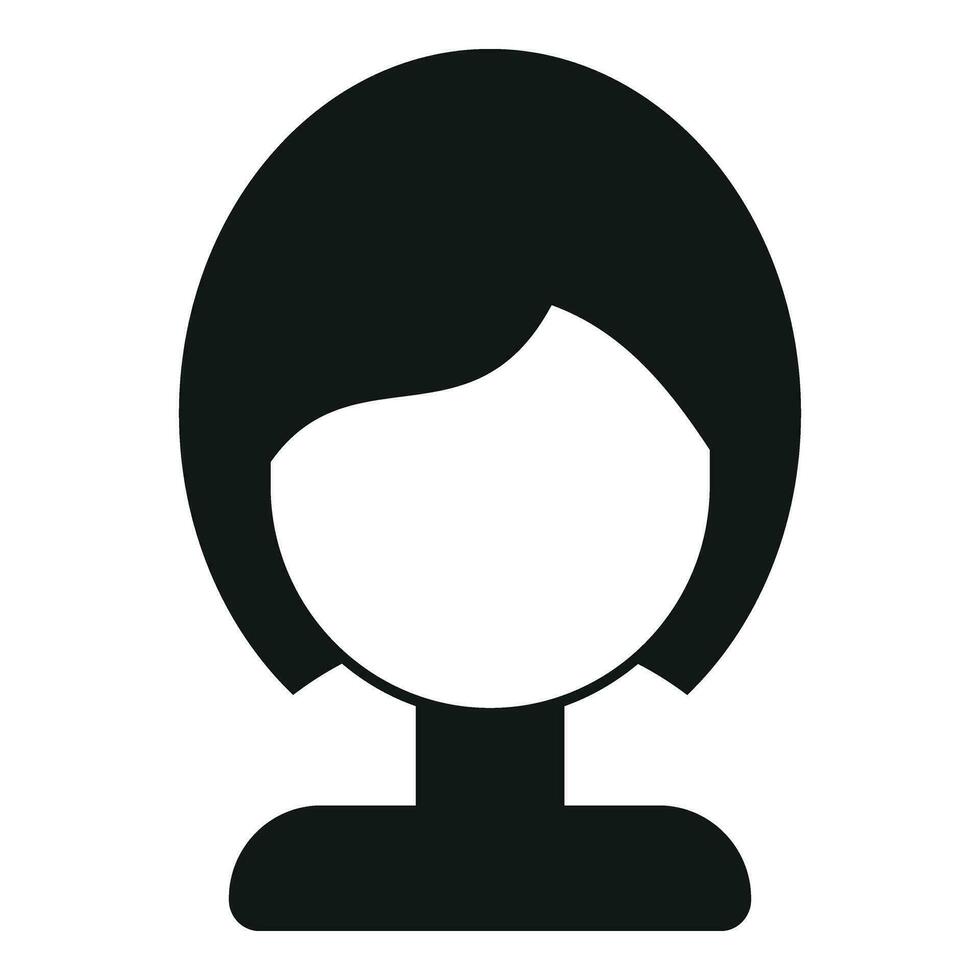 Female coiffure icon simple vector. Fashion trend wig vector