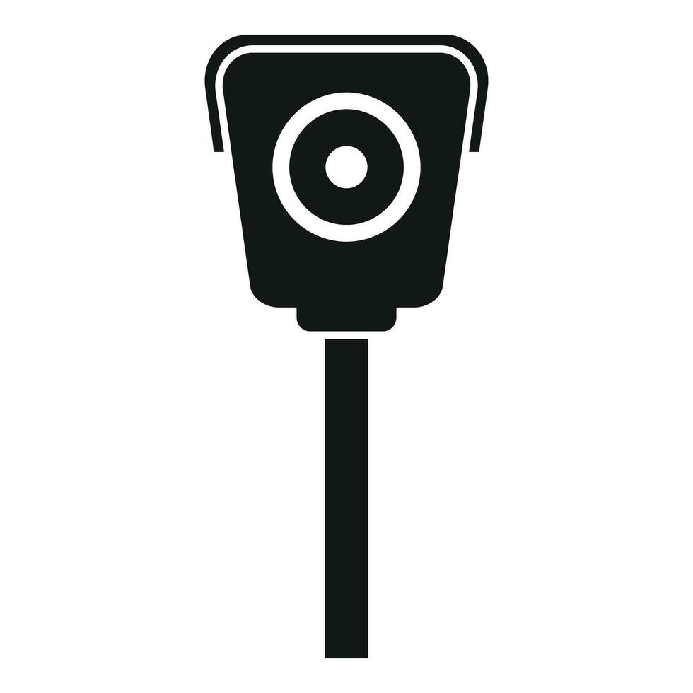 la carretera sensor cámara icono sencillo vector. cuidado asiento Mancha vector