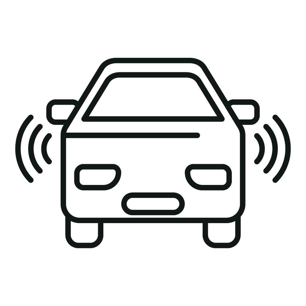 Vehicle safety icon outline vector. Control toll vector