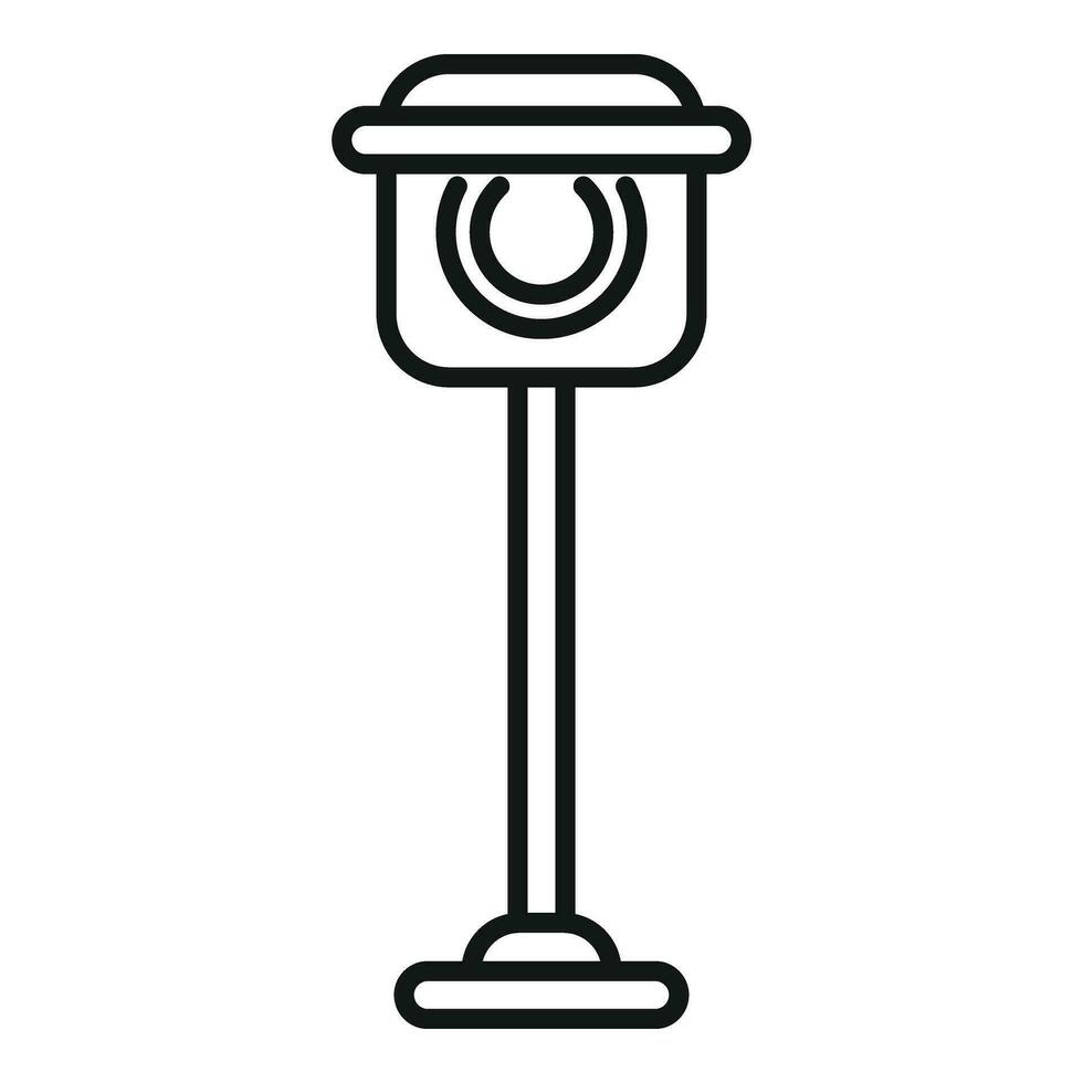 Toll control icon outline vector. Alert care seat vector