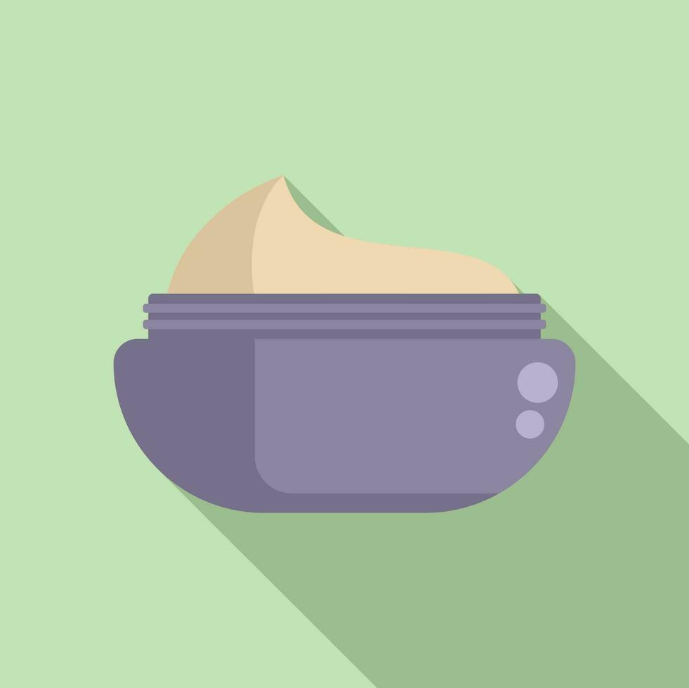 Cream tube jar icon flat vector. Care bio skin vector