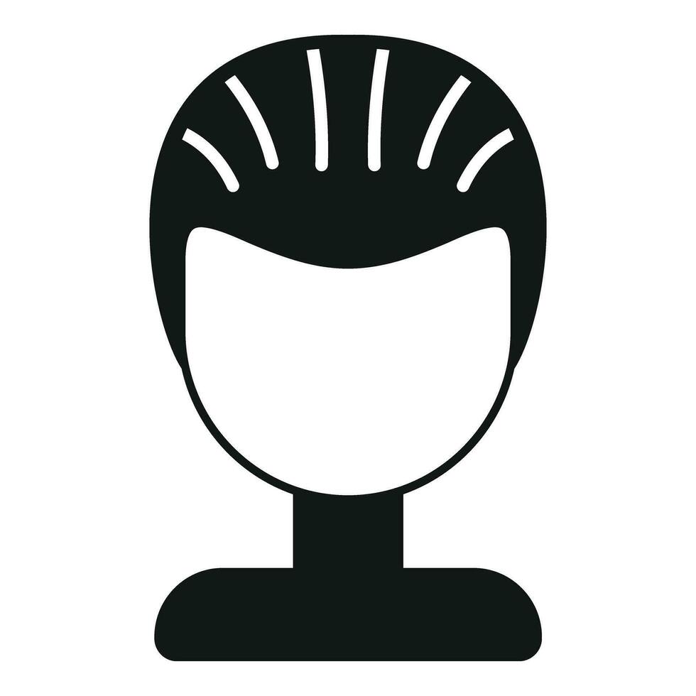 Barber short wig icon simple vector. Face fashion vector