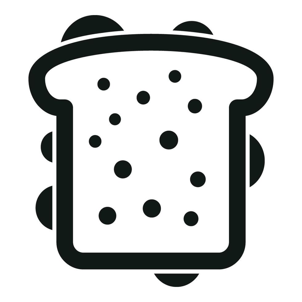 School homemade sandwich icon simple vector. Container box vector