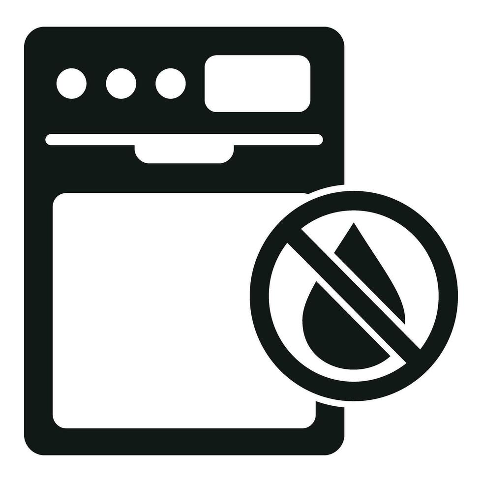 No water dishwasher icon simple vector. Toolbox water vector