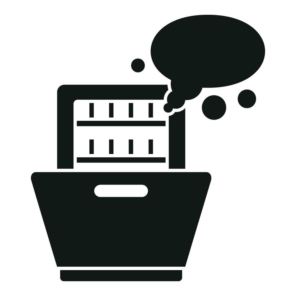 Smoke dishwasher work icon simple vector. Service work at home vector