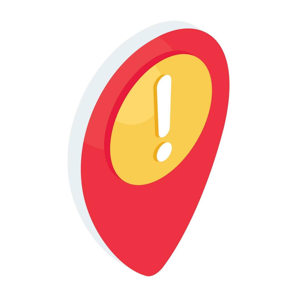 Creative design icon of location error vector