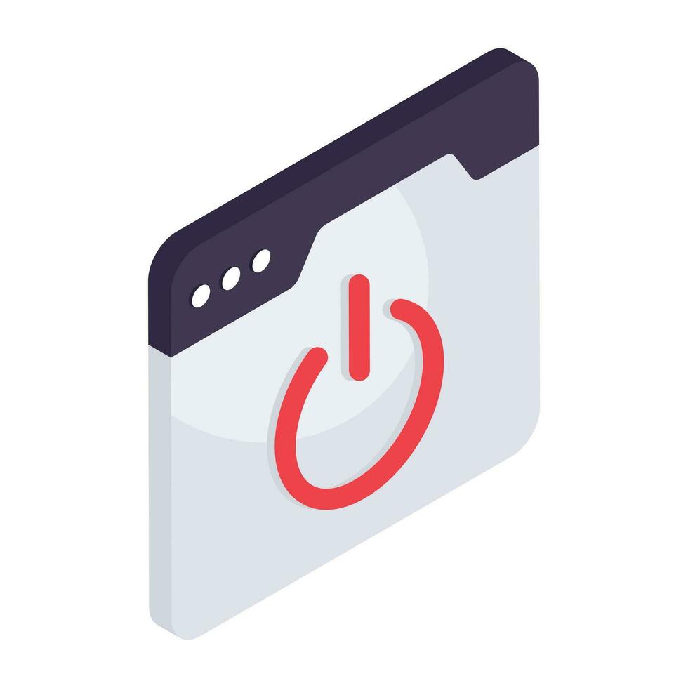 An icon design of shutdown, modifiable vector