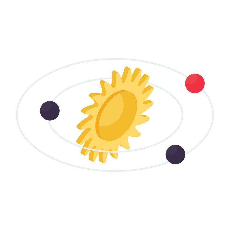Modern design icon of solar system vector
