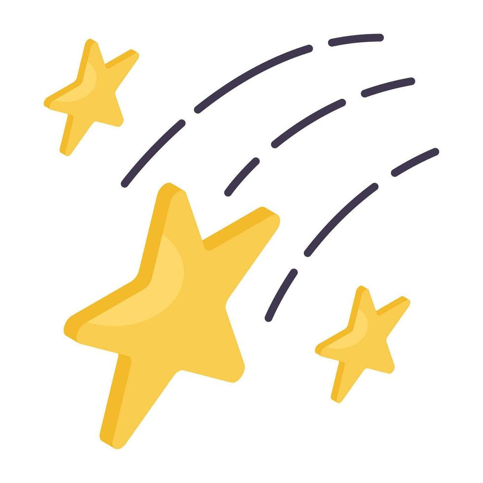 A creative download icon of glowing stars vector