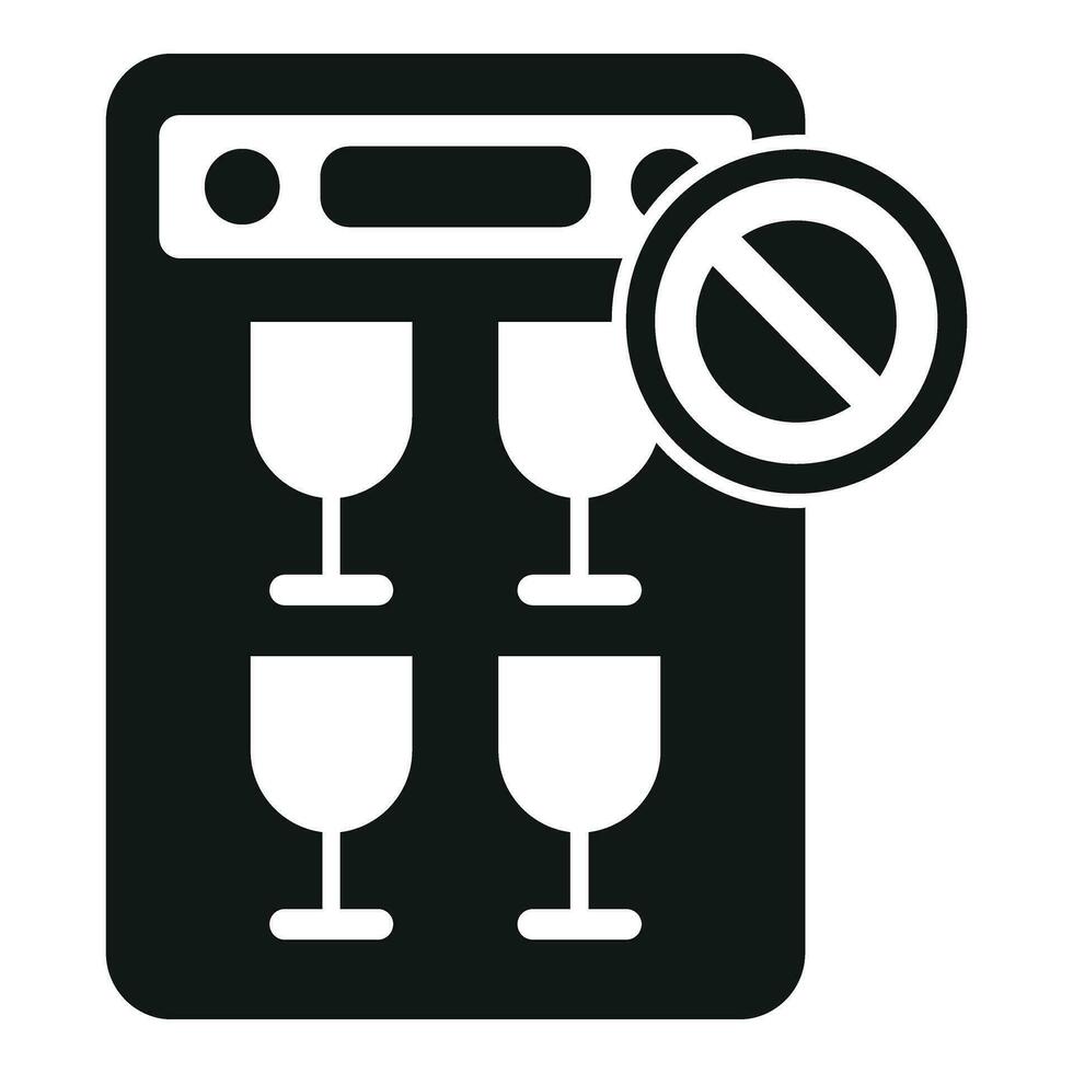 No work dishwasher icon simple vector. Service heater vector