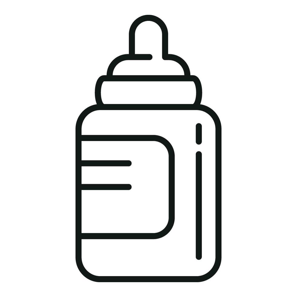 Bottle rubber korean icon outline vector. Skin mask vector