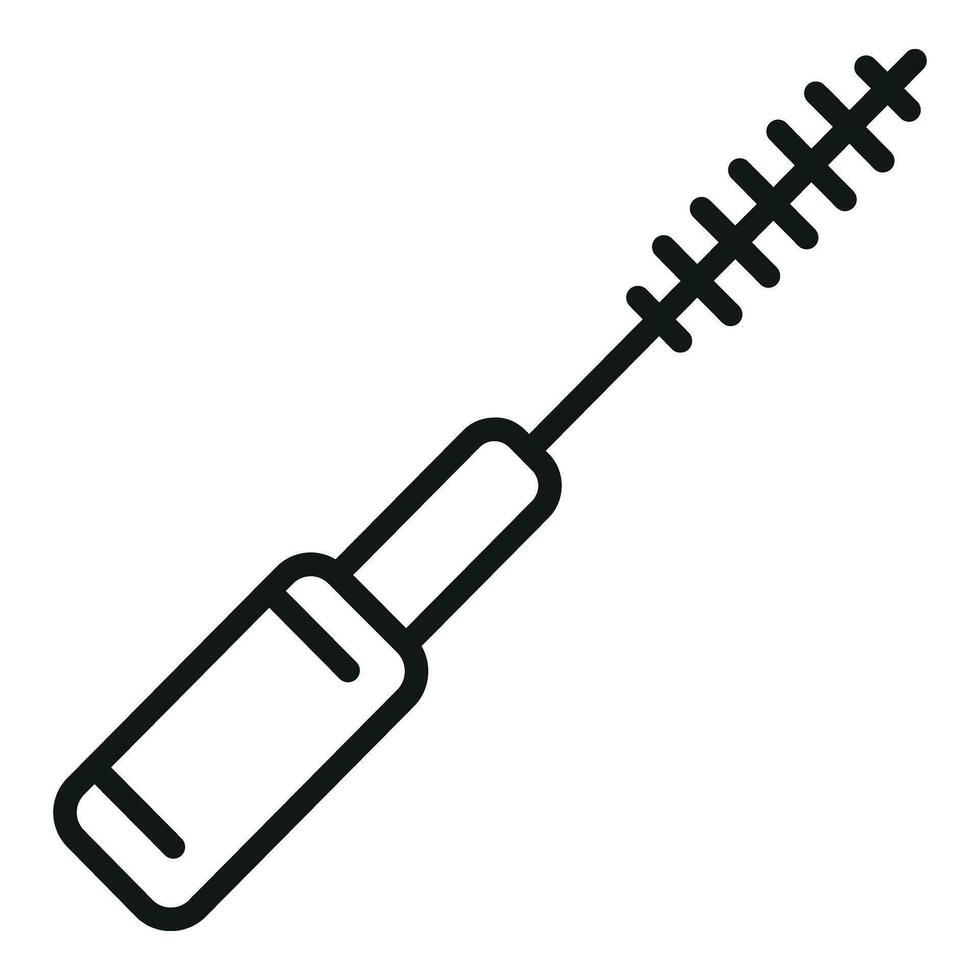 Makeup eye brush icon outline vector. Skin mask vector