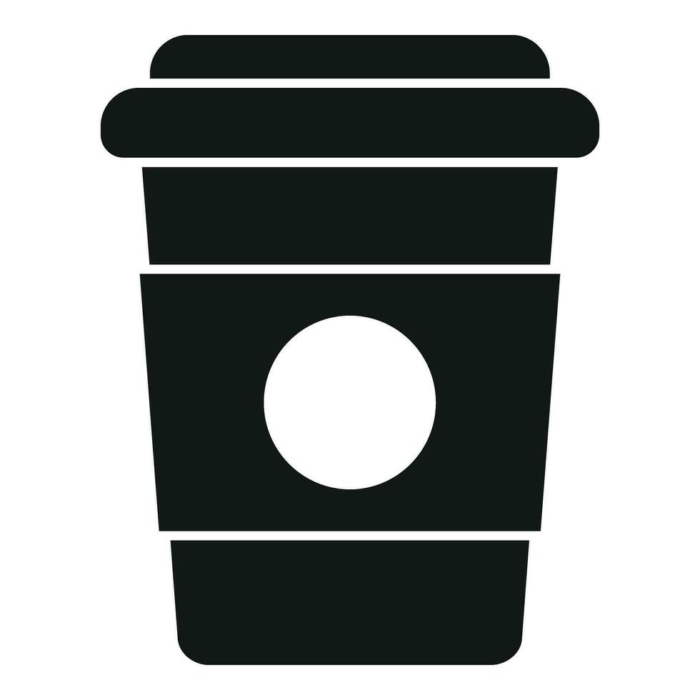 Coffee to go cup icon simple vector. Cook dark vector