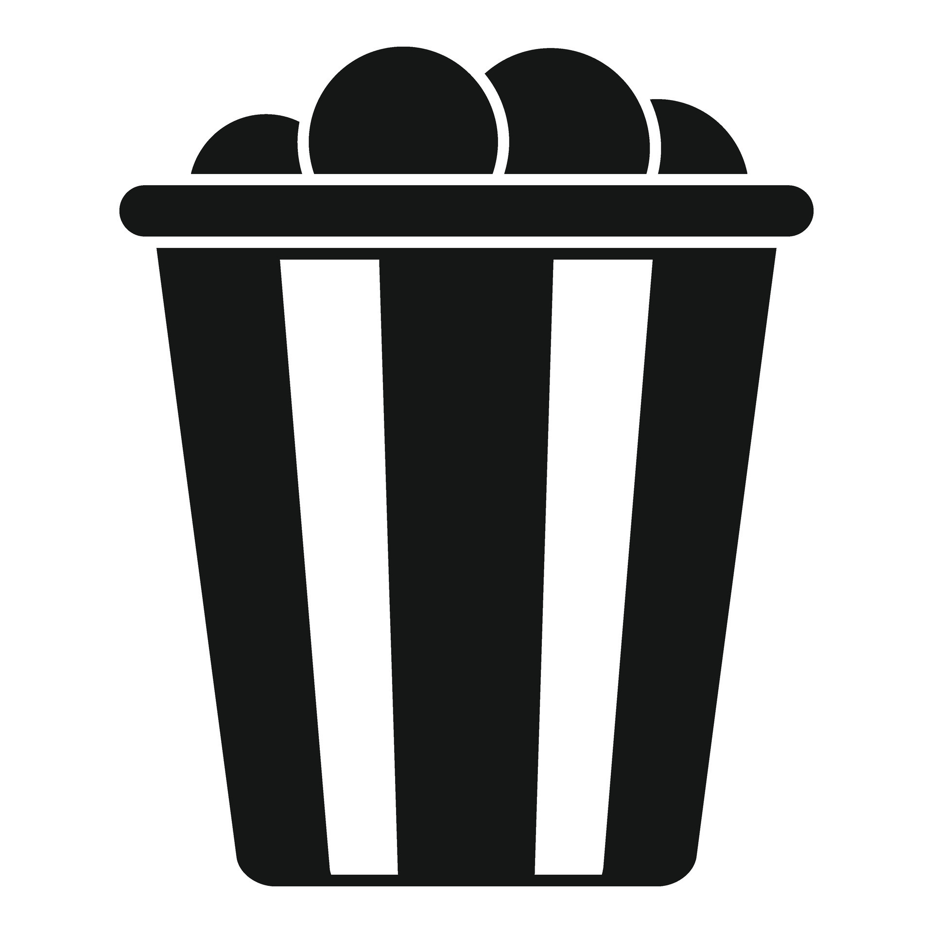 Popcorn bucket icon simple vector. Cinema snack food 36589672 Vector
