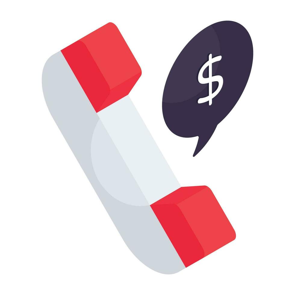 Trendy design icon of financial call vector