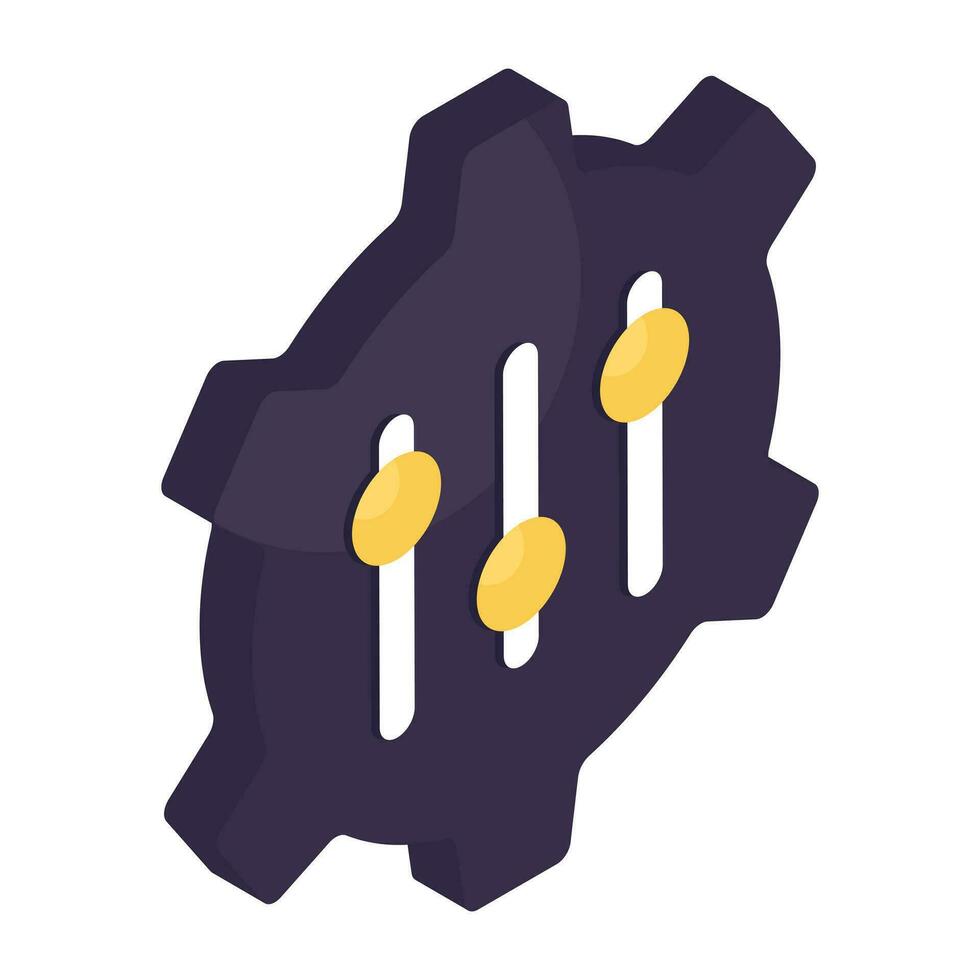 An editable design icon of equalizer setting vector