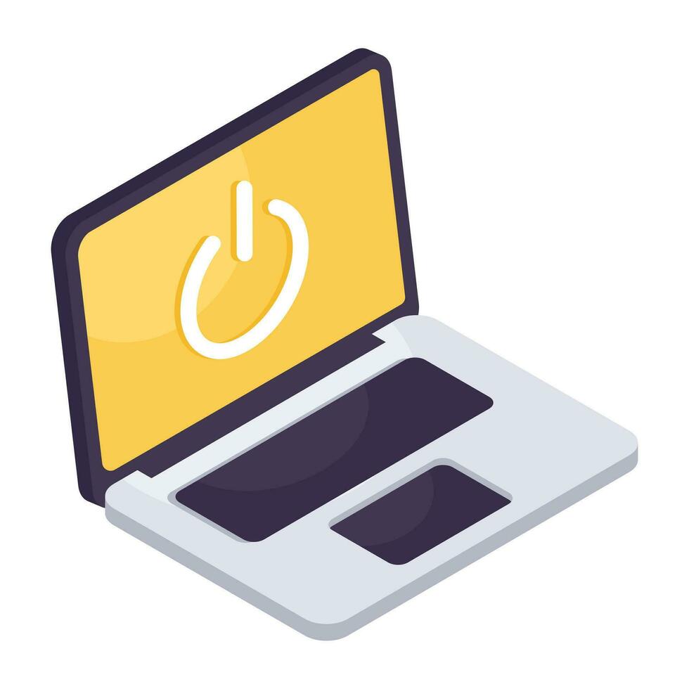 An icon design of system shutdown vector