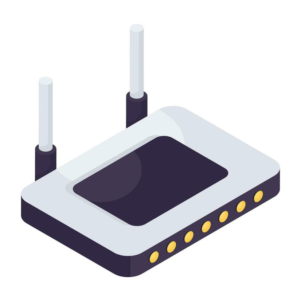 icono de diseño moderno del enrutador wifi vector