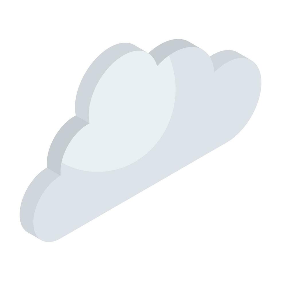 de moda diseño icono de nube aislado en blanco antecedentes vector