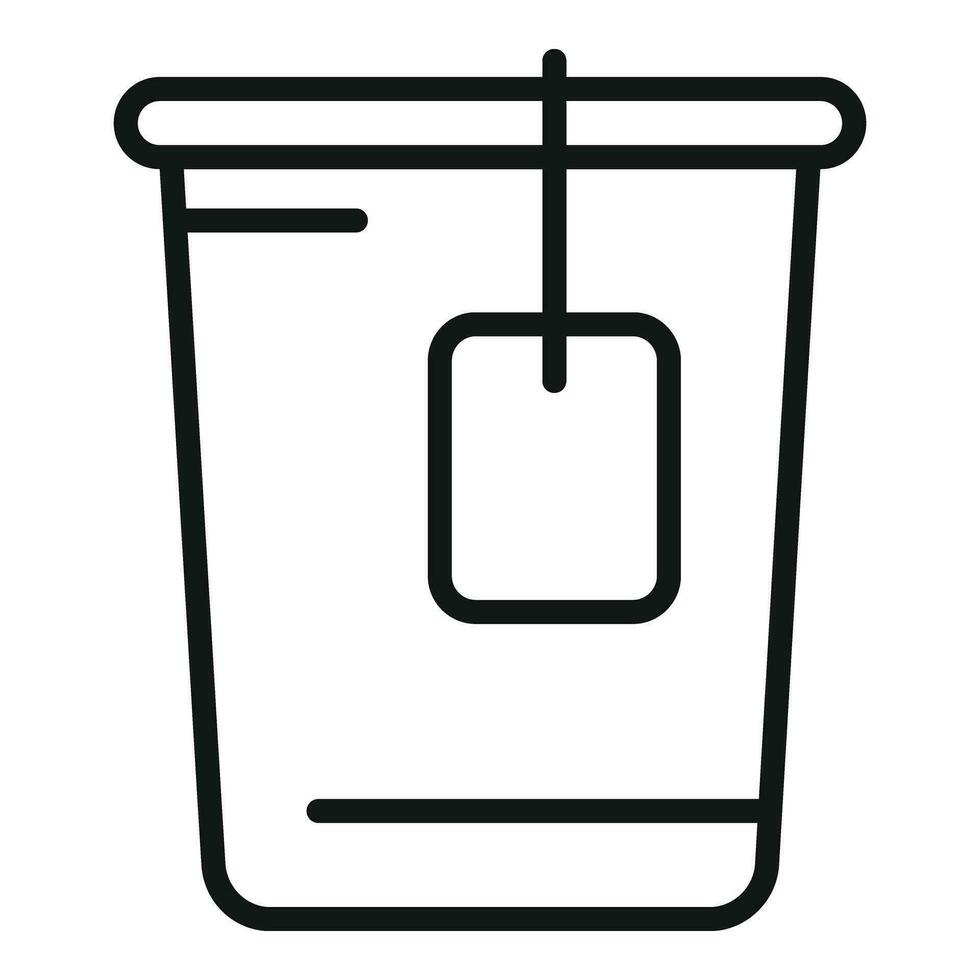 Fast takeout tea cup icon outline vector. Cook pastry vector