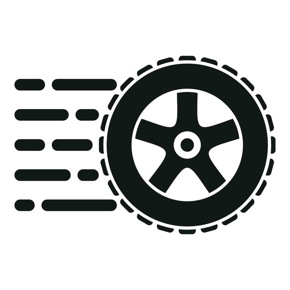 Fast sport tyre icon simple vector. Velocity race vector