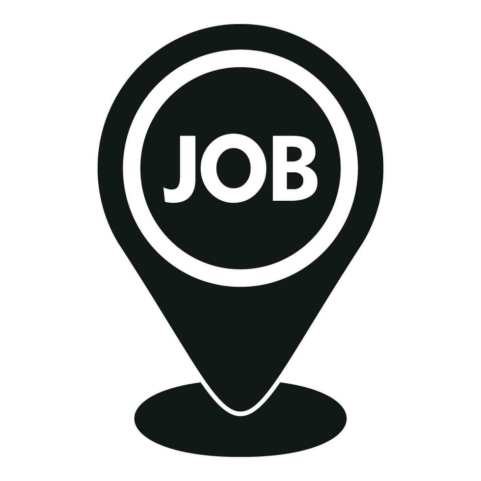 Job find location icon simple vector. Looking seek now vector