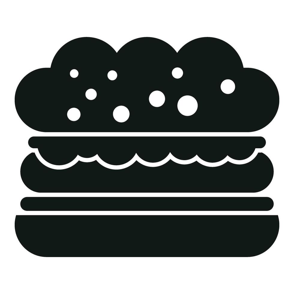 Tasty burger food icon simple vector. Street unhealthy snack vector