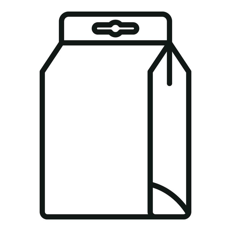 Milk pack drink icon outline vector. Food take away vector