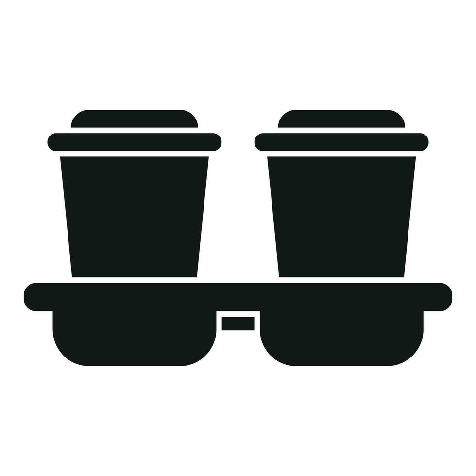 To go drink cup box icon simple vector. Container box vector