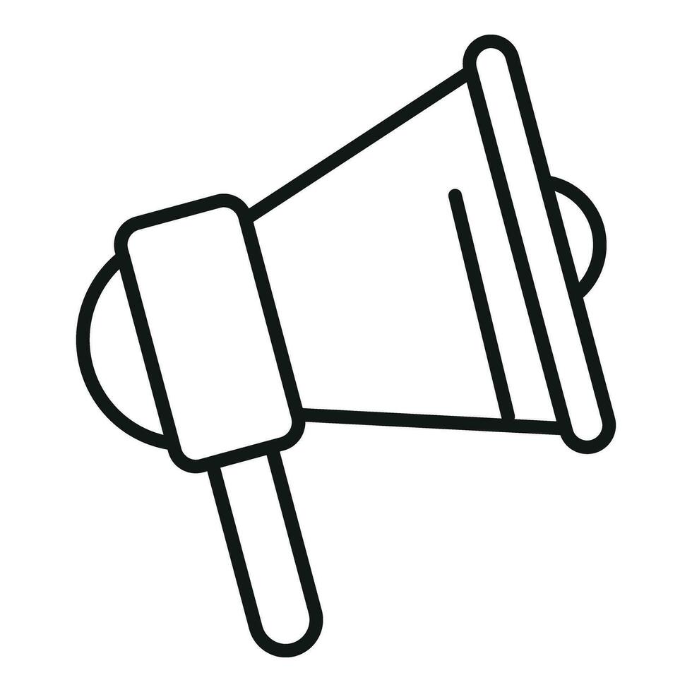 Search job megaphone icon outline vector. Career interview vector