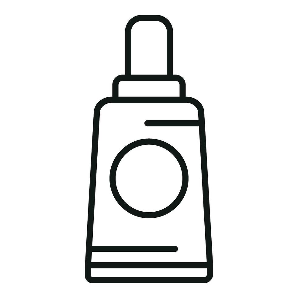 Cosmetics tube icon outline vector. Gloss routine care vector