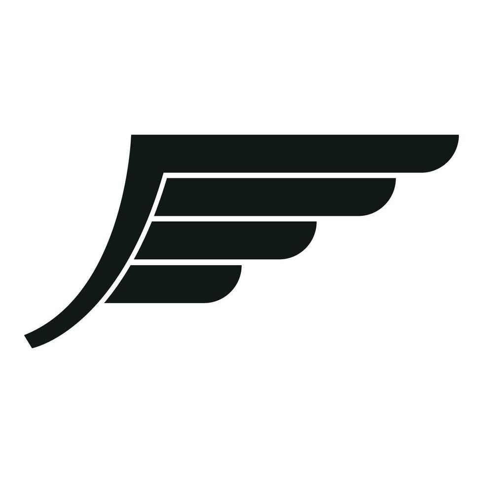 Velocity wings race icon simple vector. Labor dark shoe vector