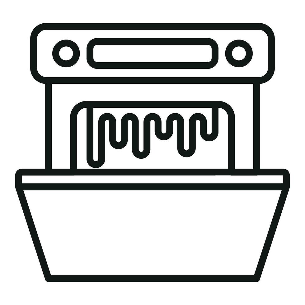 Room machine dishwasher icon outline vector. Broken appliance vector