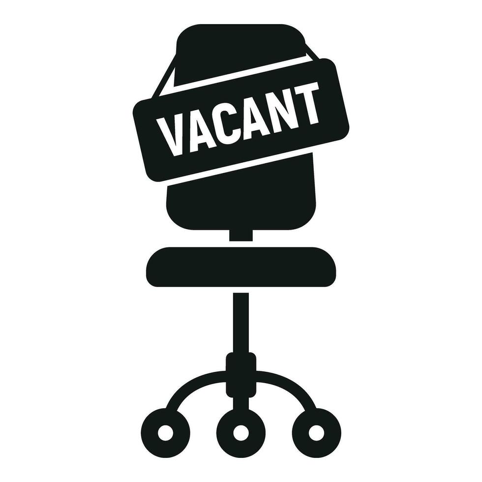 Vacant job chair icon simple vector. Career interview vector