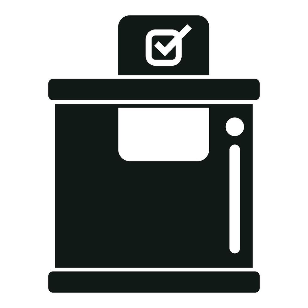 Vote ballot box icon simple vector. Election person vector