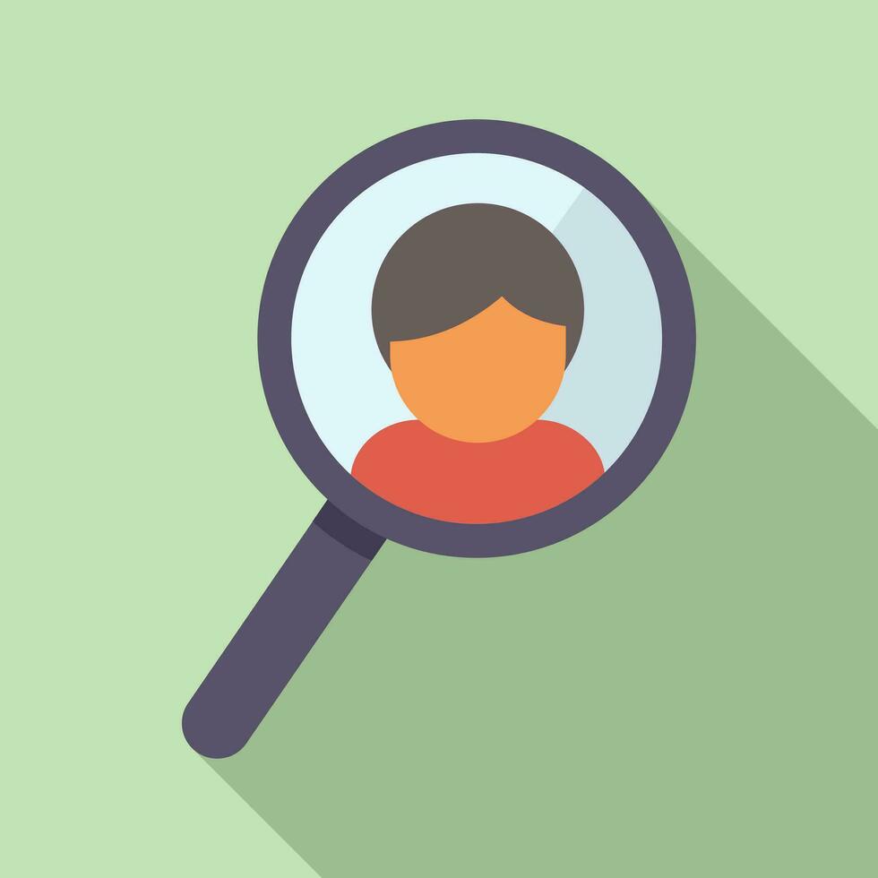 Search job candidate icon flat vector. Find folder career vector