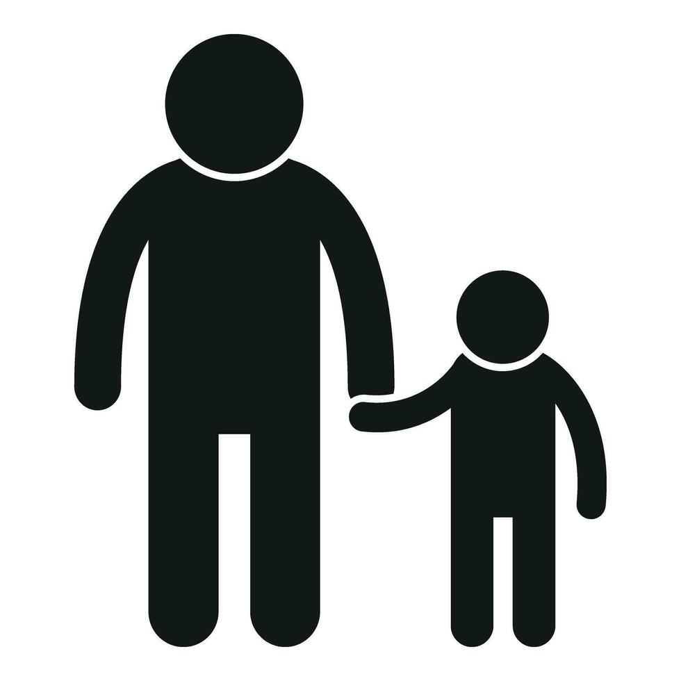 Family kid support icon simple vector. Unit shield vector