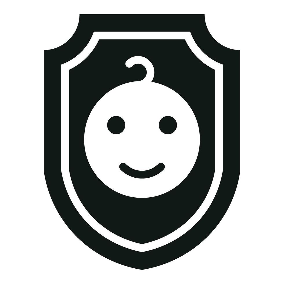 Baby protection icon simple vector. Share community vector