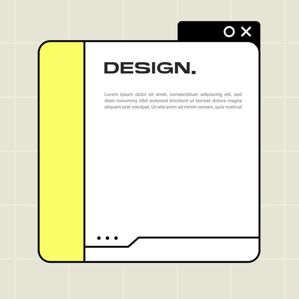 Modern pop up window illustration. Design overlay element. vector