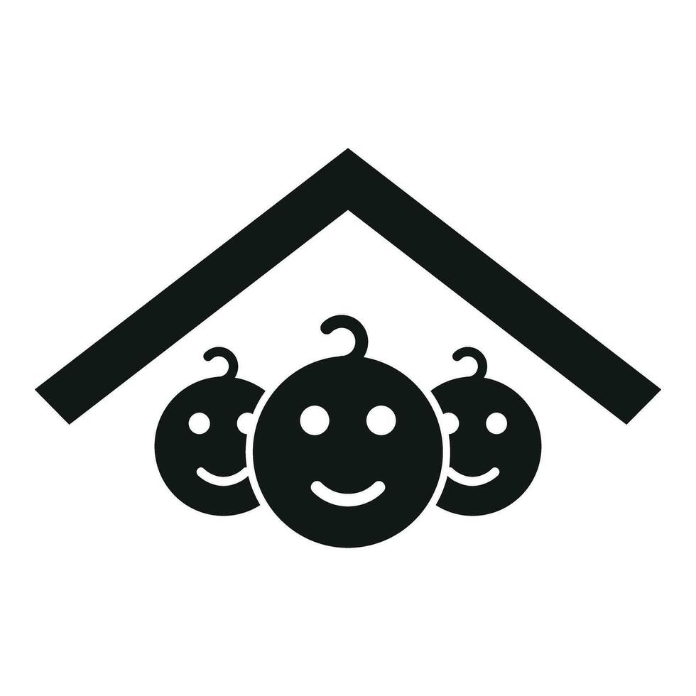 Care house support icon simple vector. Spouse unit vector