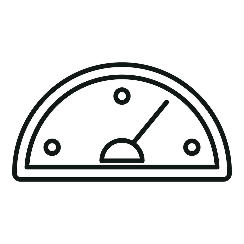 Dashboard speedometer icon outline vector. Race scale high vector