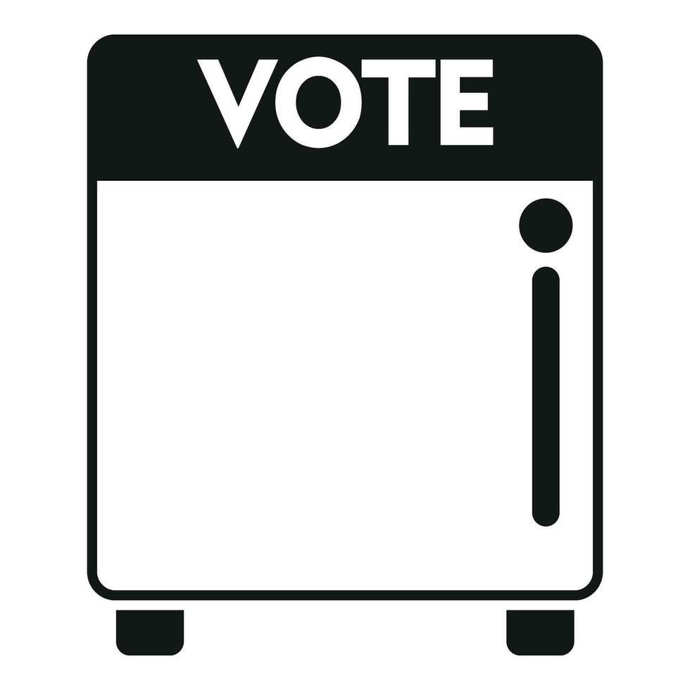 Vote box icon simple vector. People process report vector