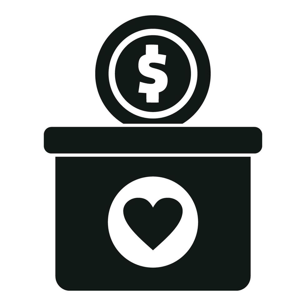 Volunteer care box icon simple vector. Child support vector
