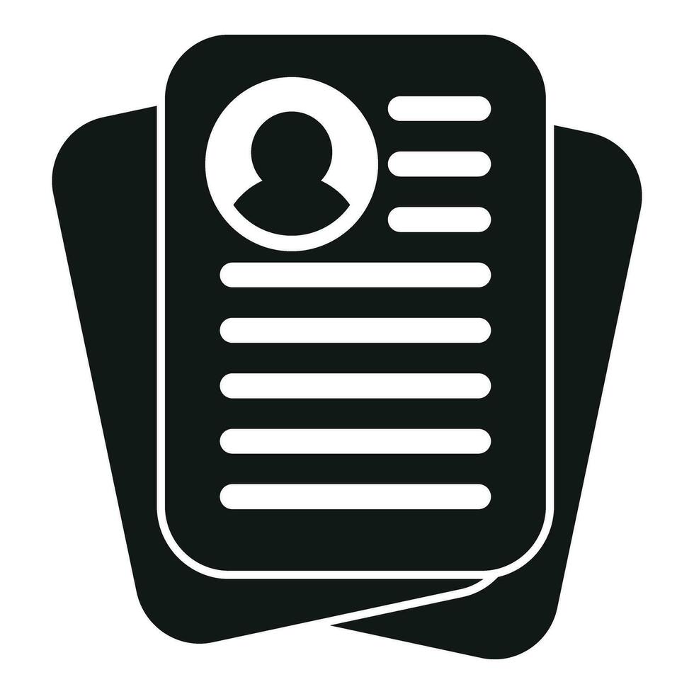 Online job papers icon simple vector. Seek now cv vector