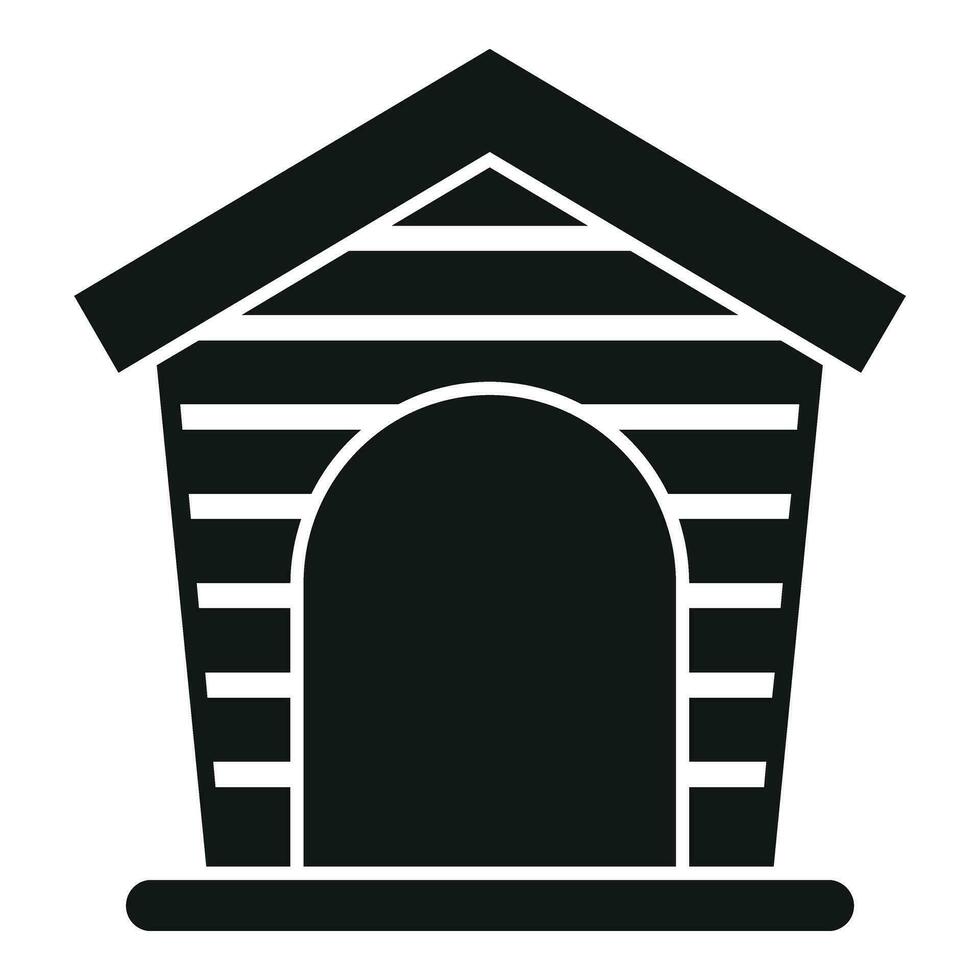 Dog new house icon simple vector. Pet kennel vector