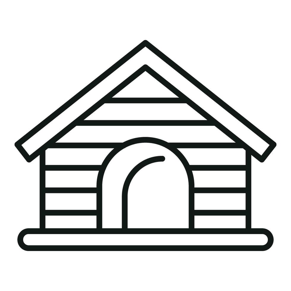 Canine cabin icon outline vector. New dog house vector