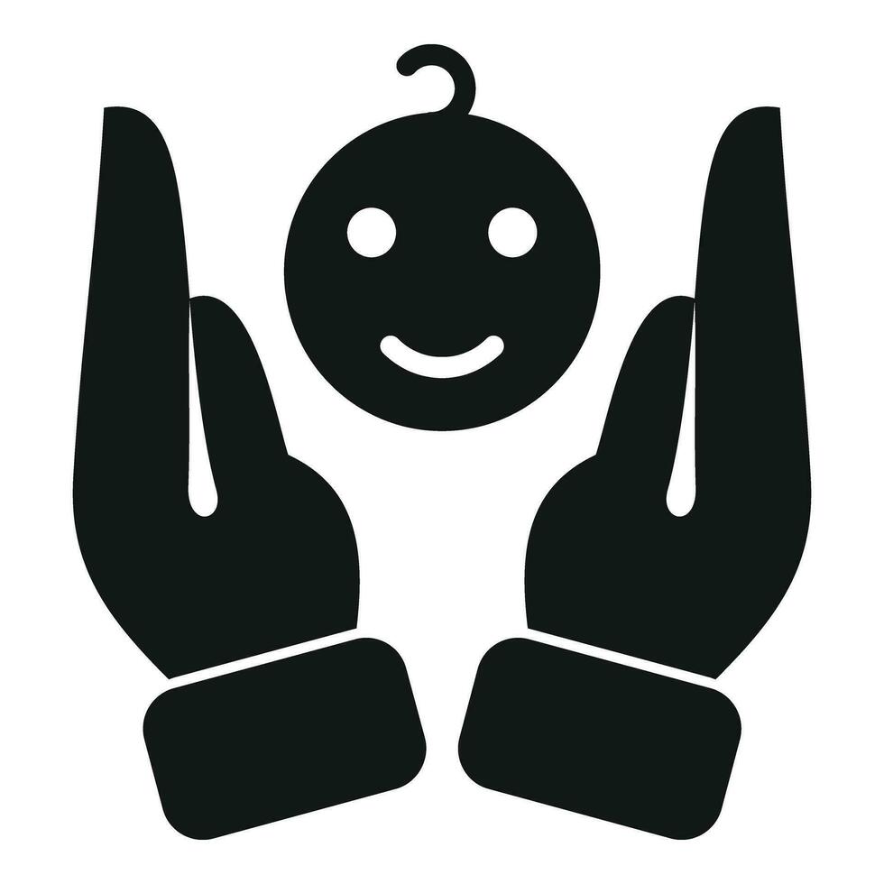 Hand help support icon simple vector. Dark unit vector