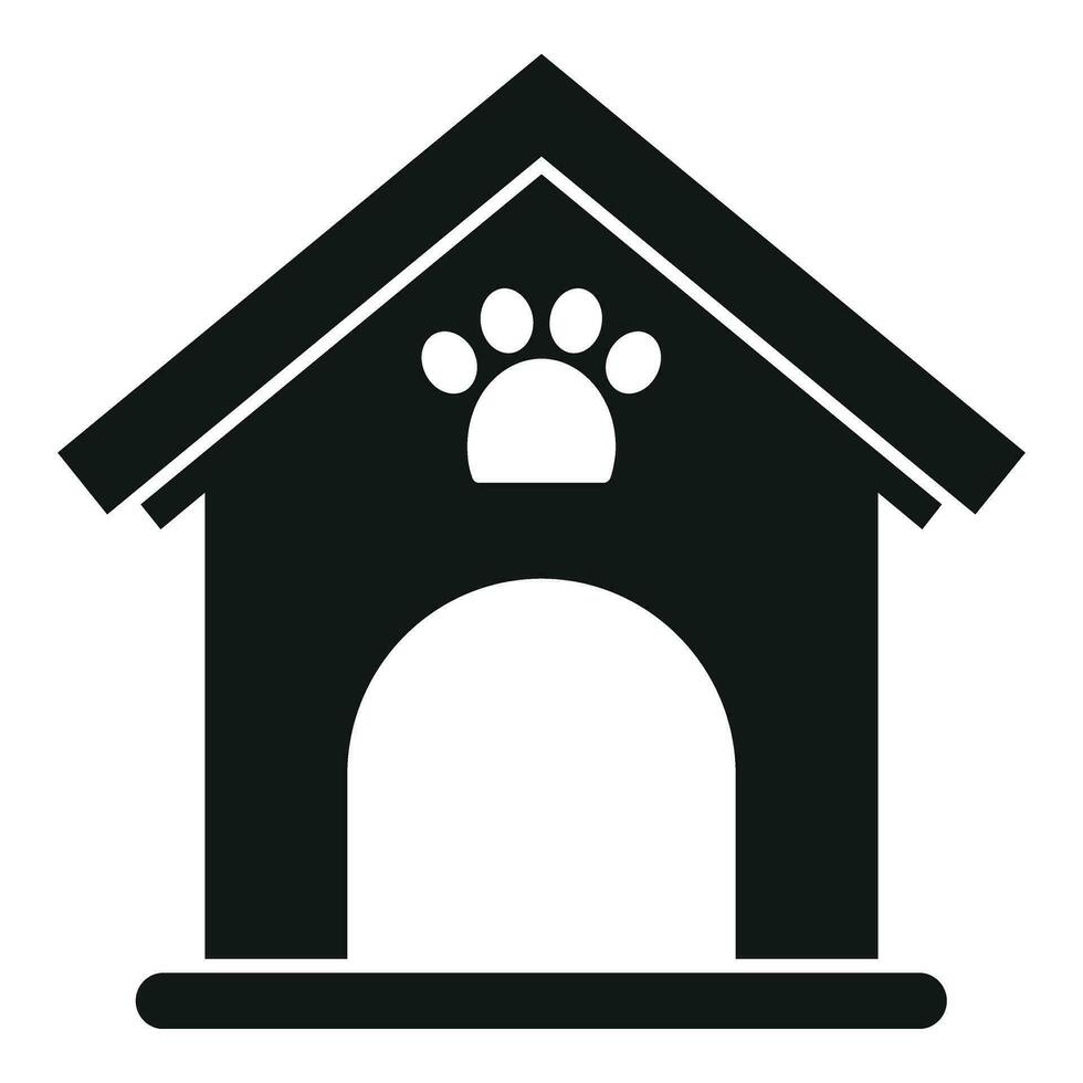 Care dog kennel icon simple vector. Roof home vector